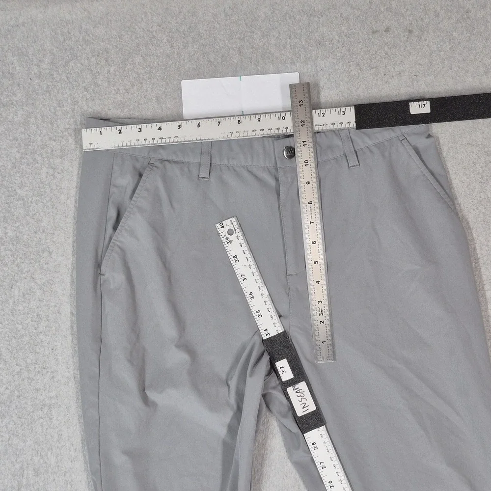 Adidas Men Activewear Pants 34X34 Gray Khakis Logo 32